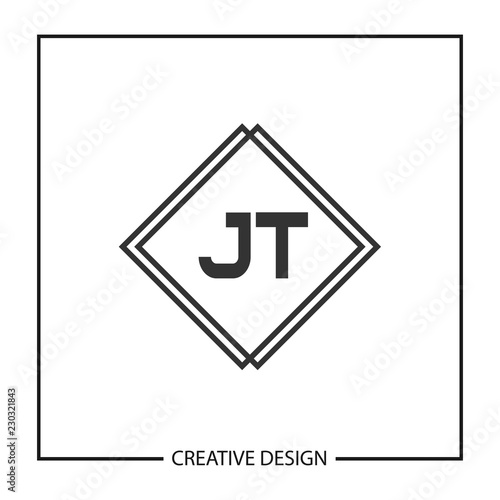 Initial JT Letter Logo Template Design