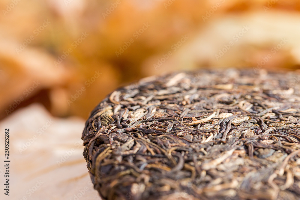 Fototapeta premium Chinese tea raw materials close up