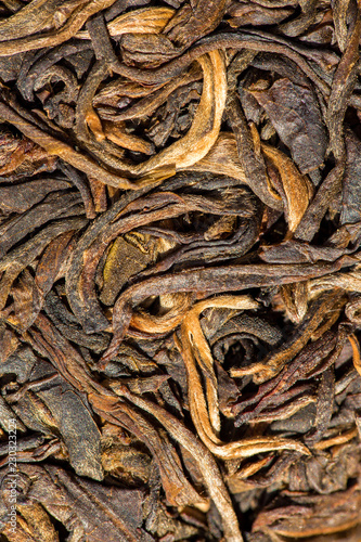 Chinese tea raw materials close up