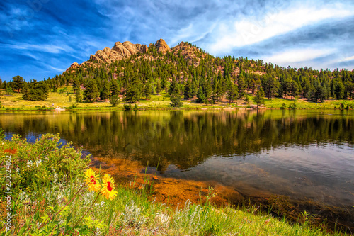 Lily Lake Reflection near Estes Park, Colorado photo