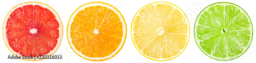Fresh grapefruit, orange, lemon and lime