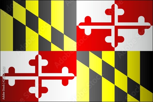 Grunge flag of Maryland - illustration, 
The flag of the state of Maryland