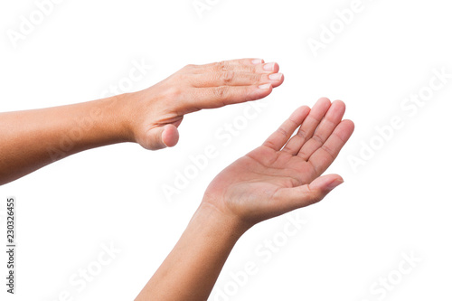 Beautiful female hand applause gesture
