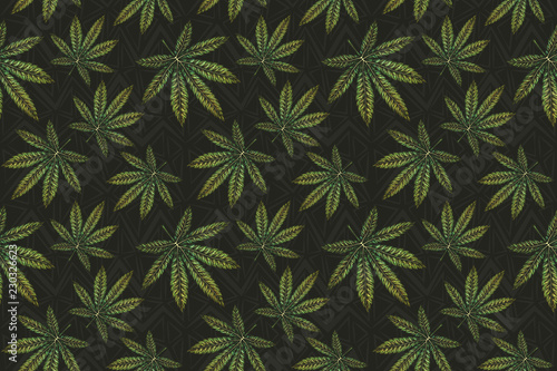 Marijuana leaves seamless pattern vector eps10 illustration.