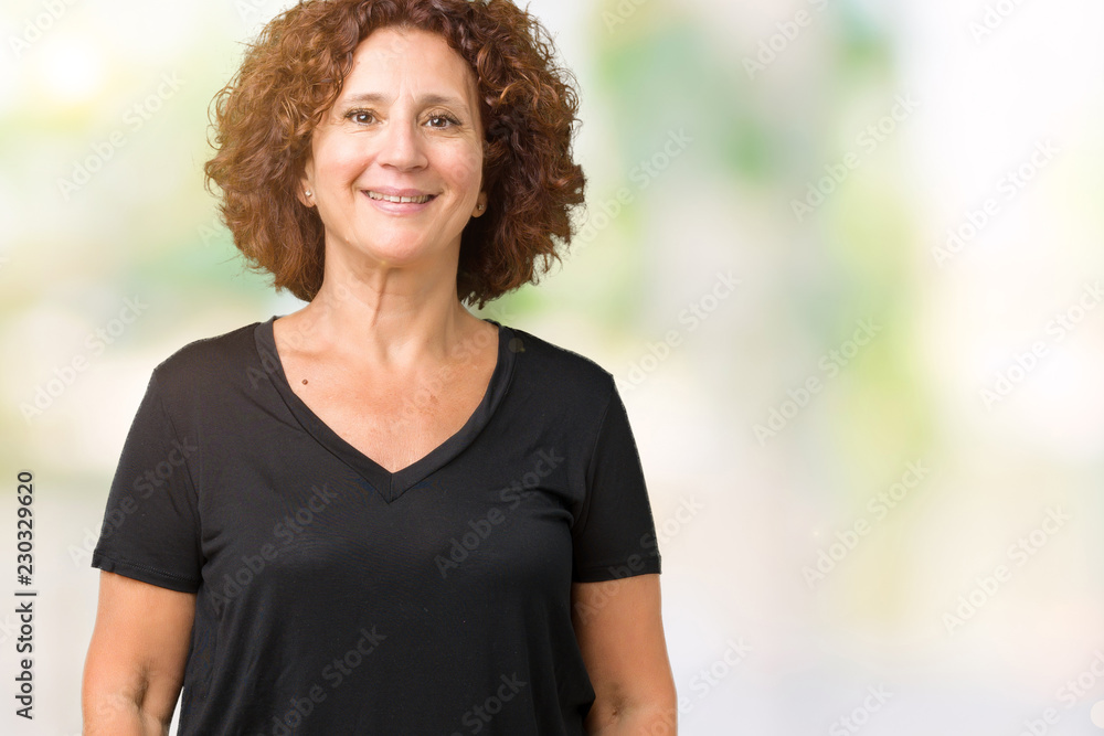 Beautiful middle ager senior woman over isolated background with a happy and cool smile on face. Lucky person. Beautiful middle ager senior woman over isolated background with a happy and cool smile on face. Lucky person.