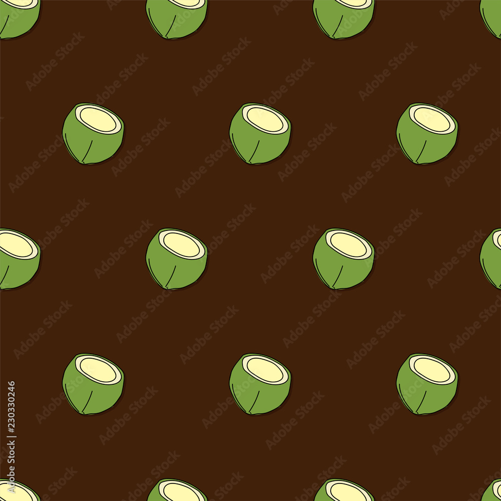 fruit pattern background graphic coconut