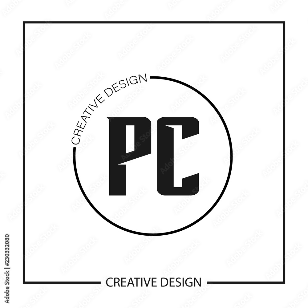 Initial PC Letter Logo Template Design Initial PC Letter Logo Template Design