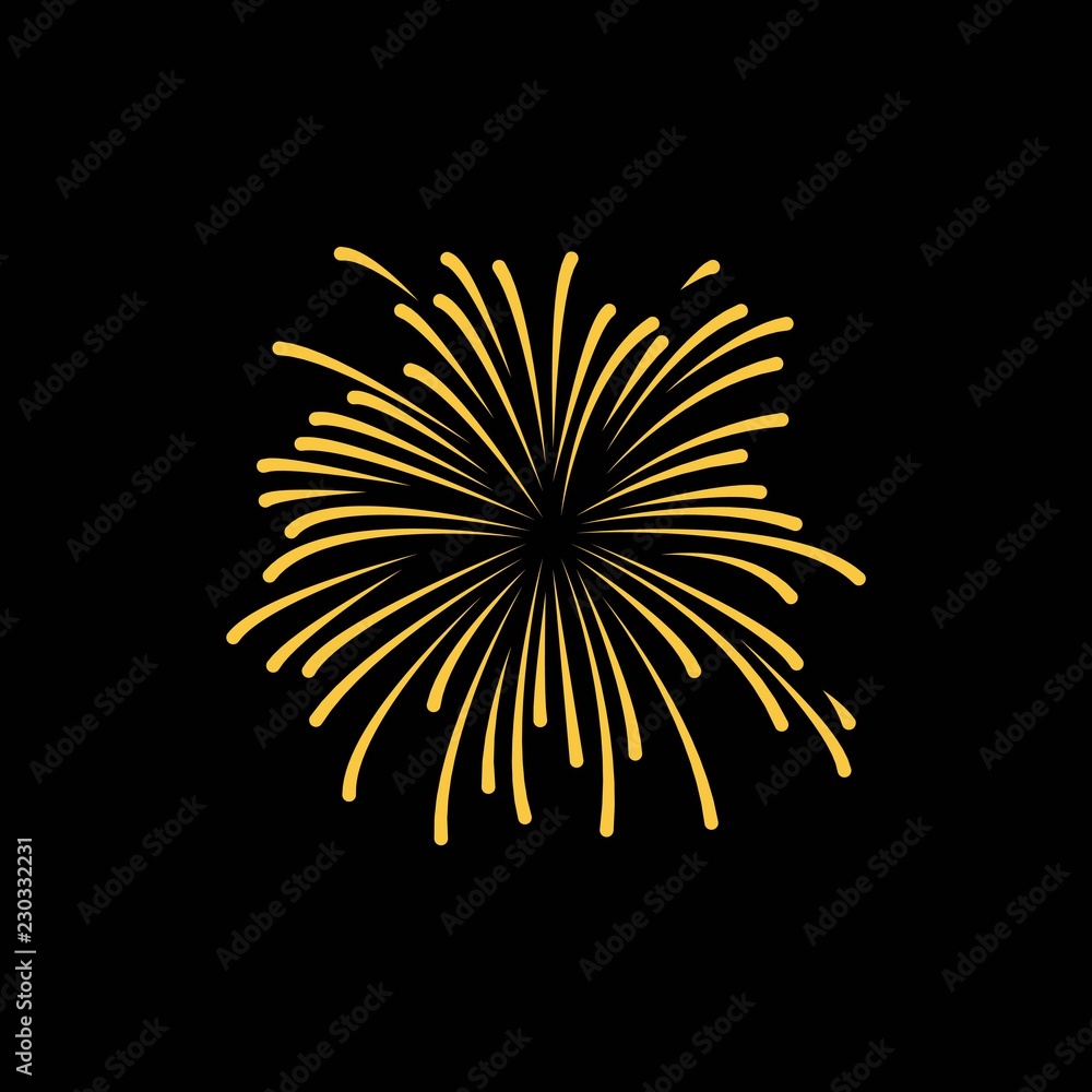Obraz premium Fireworks Vector Template Design Illustration