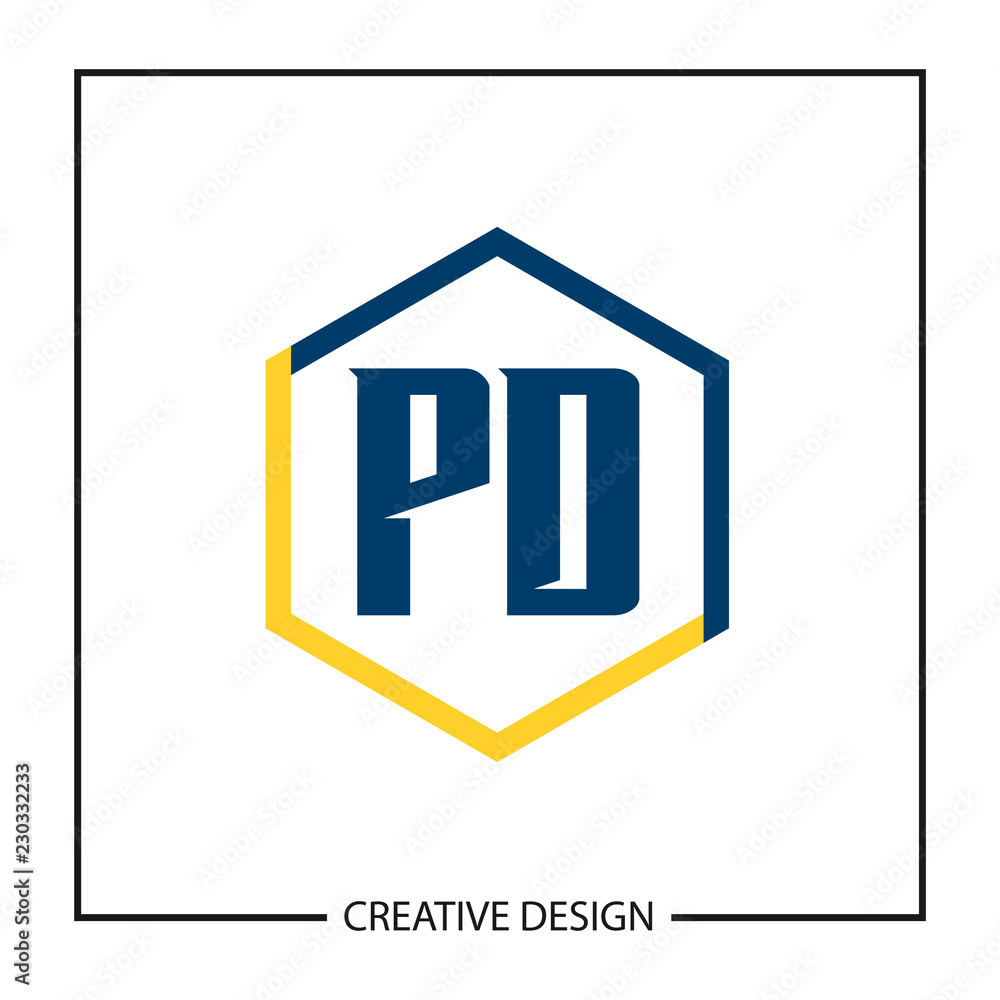 Initial PD Letter Logo Template Design Initial PD Letter Logo Template Design