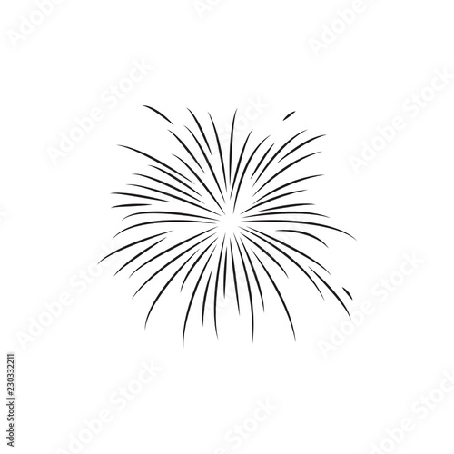 Fireworks Vector Template Design Illustration