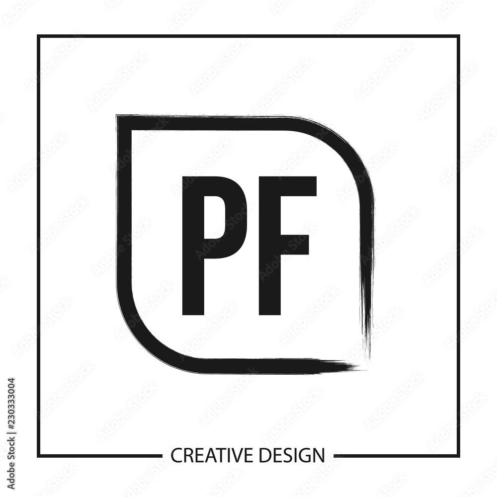 Initial PF Letter Logo Template Design Initial PF Letter Logo Template Design