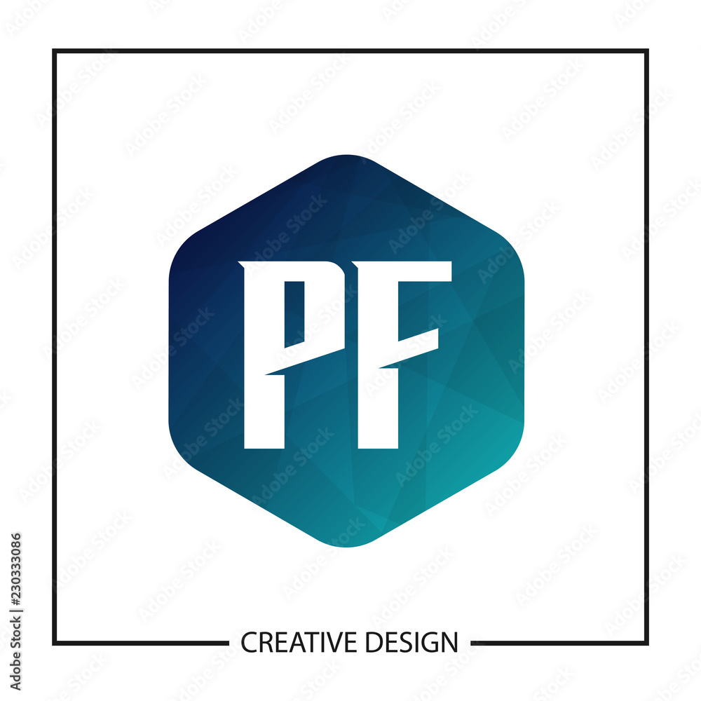 Initial PF Letter Logo Template Design Initial PF Letter Logo Template Design