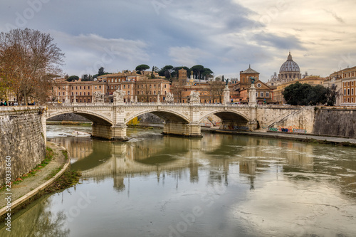 A View of St Peter's Basilica from St. Angelo Bridge