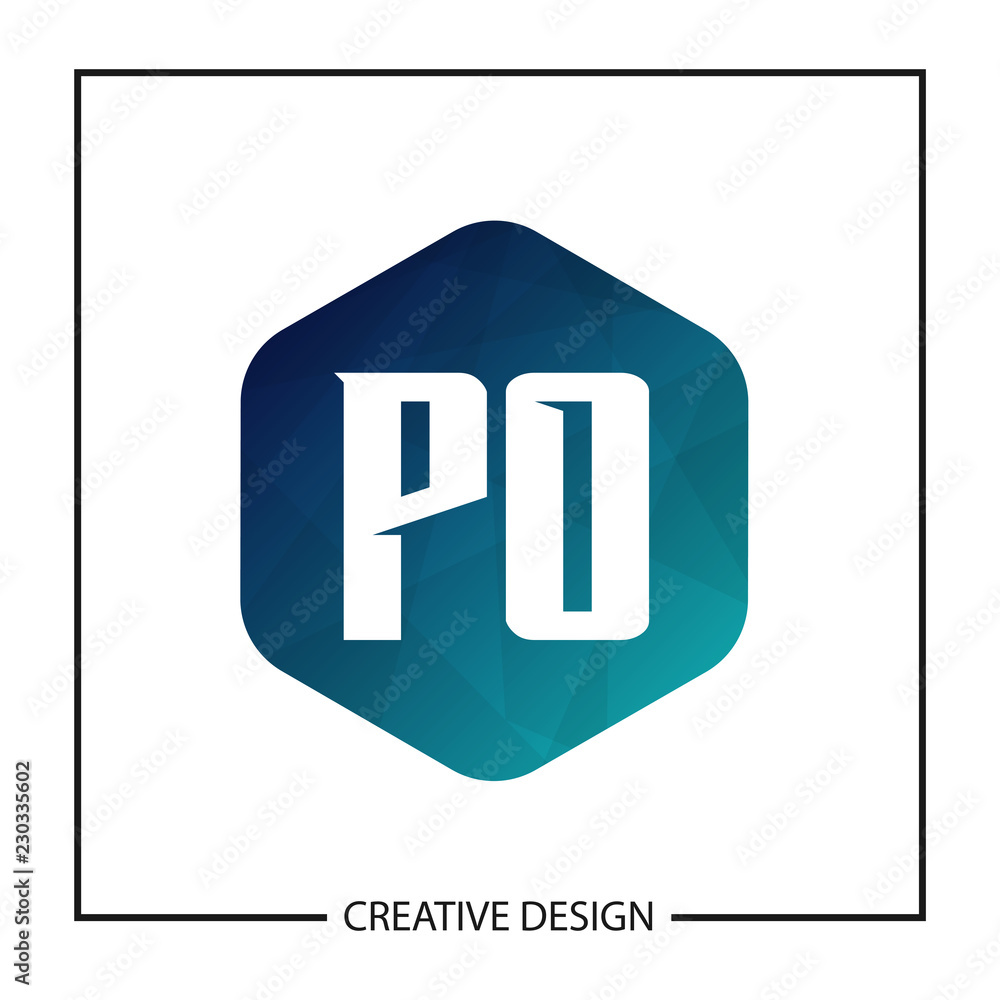 Initial PO Letter Logo Template Design Initial PO Letter Logo Template Design