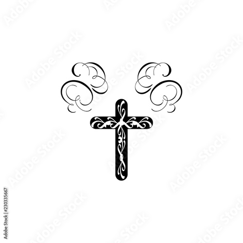 Dia de los muertos cross icon. Element of day dead icon for mobile concept and web apps. Detailed Dia de los muertos cross icon can be used for web and mobile