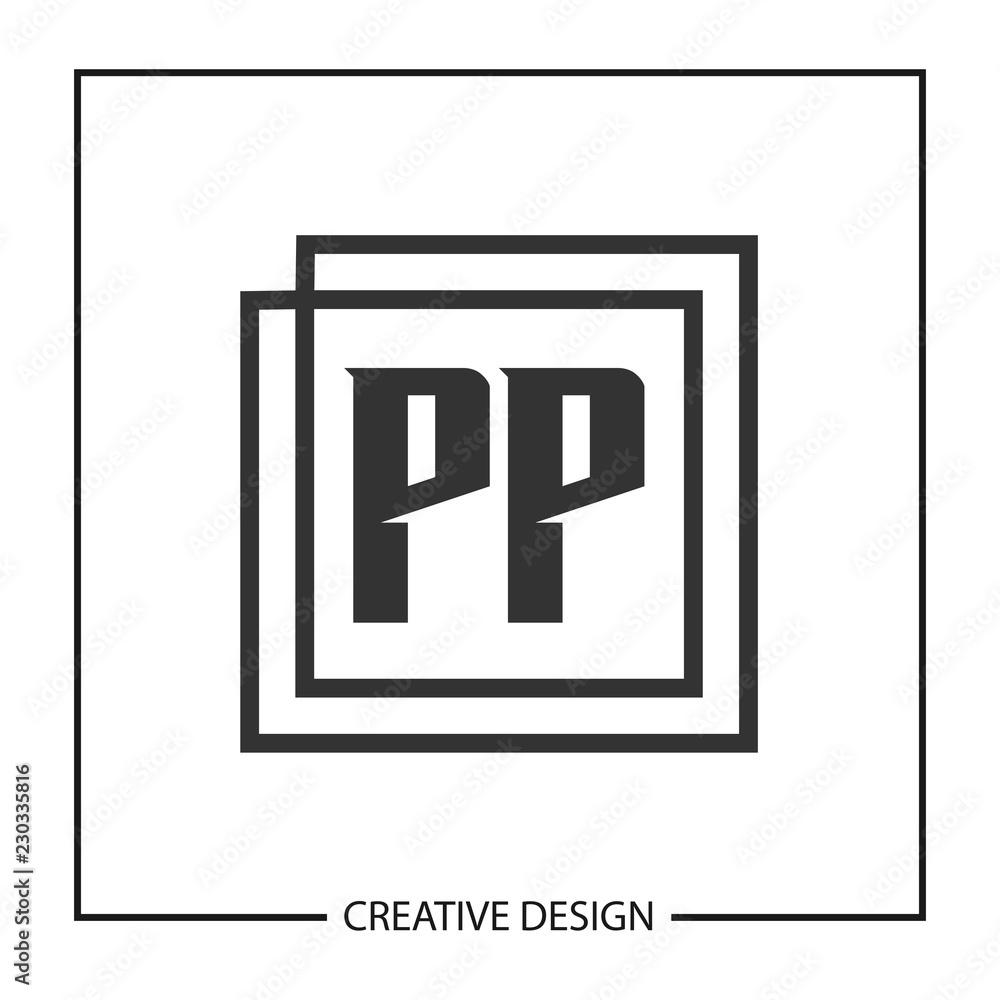 Obraz premium Initial PP Letter Logo Template Design