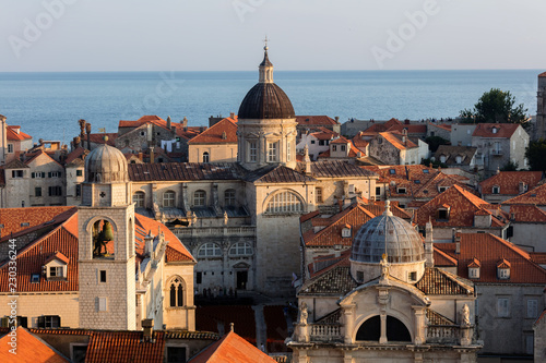 Wallpaper Mural City Bell Tower, the Cathedral of the Assumption and the St Blaise's Church in Dubrovnik, Croatia Torontodigital.ca