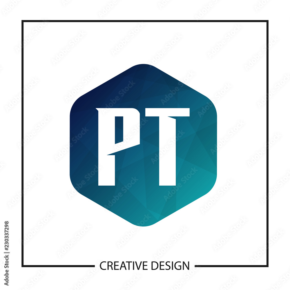Fototapeta premium Initial PT Letter Logo Template Design