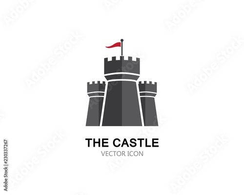 Castle Logo vector icon illustration design 