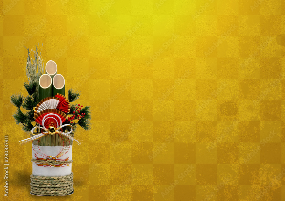 門松と金屏風 正月素材 Stock Photo Adobe Stock