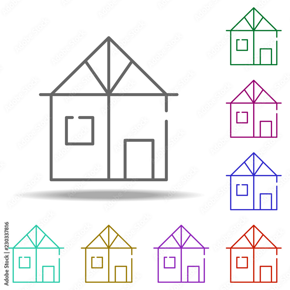 house, building icon. Elements of construction in multi color style icons. Simple icon for websites, web design, mobile app, info graphics
