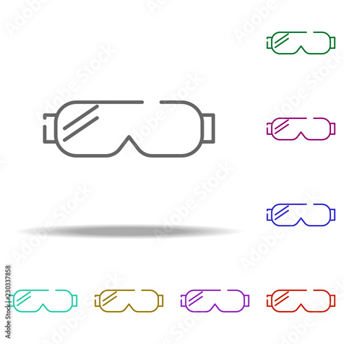 protective glasses icon. Elements of construction in multi color style icons. Simple icon for websites, web design, mobile app, info graphics