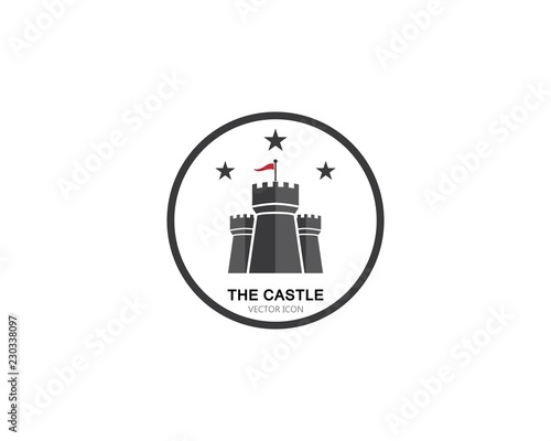 Castle Logo vector icon illustration design 