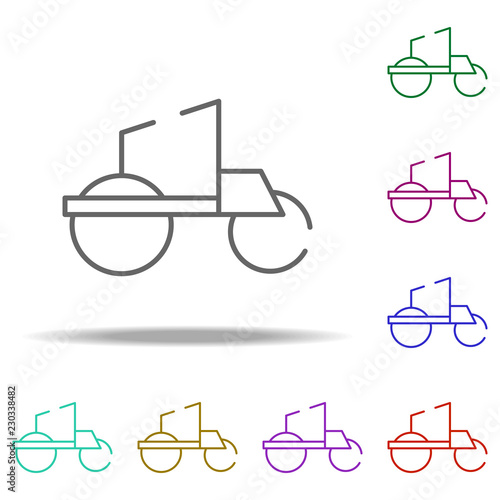 asphalt compactor icon. Elements of construction in multi color style icons. Simple icon for websites, web design, mobile app, info graphics