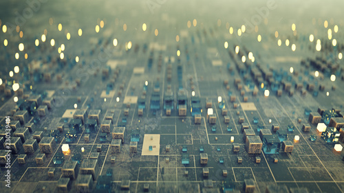 Futuristic sci-fi surface w...