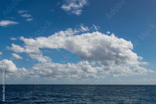 beautiful view of the ocean about the cloudy sky  in the Dominican Republic © Alex