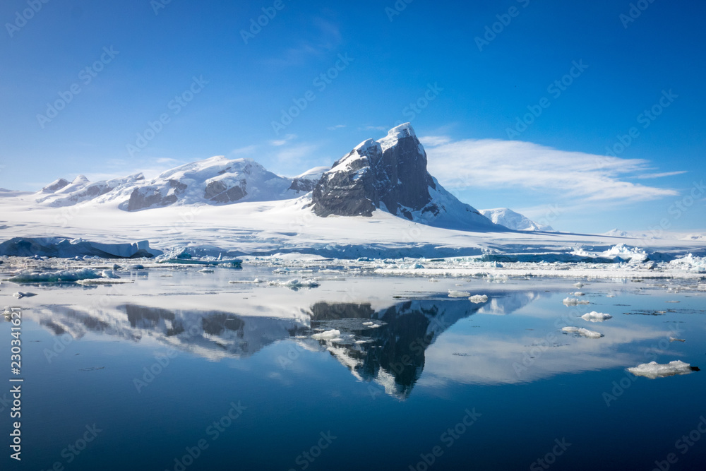 Antarctic Landscape with Reflection