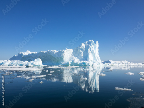 Iceberg with Reflection in Sea