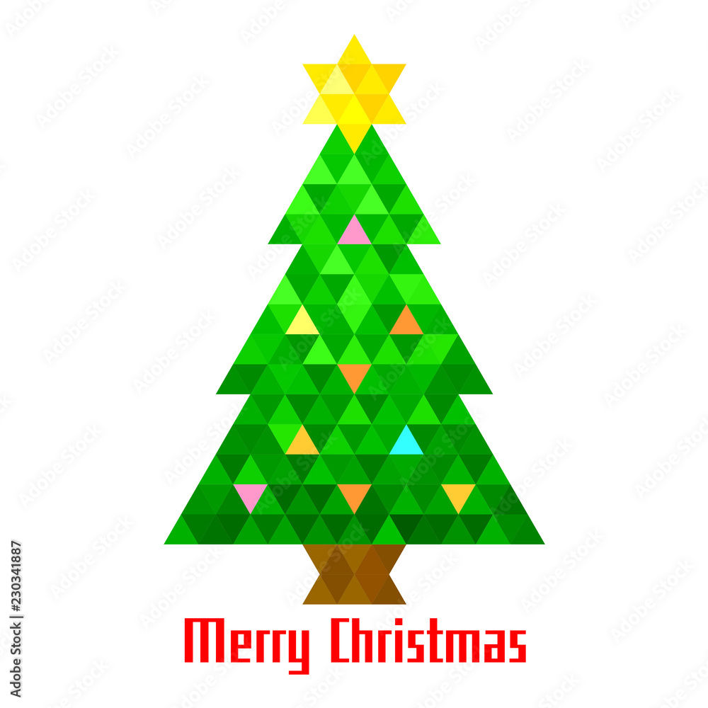 クリスマスツリー キュビズム ジオメトリック クリスマスツリー キュビズム ジオメトリック