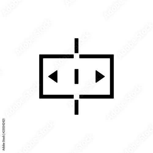 Wideningcell icon. One of simple collection icons for websites, web design, mobile app