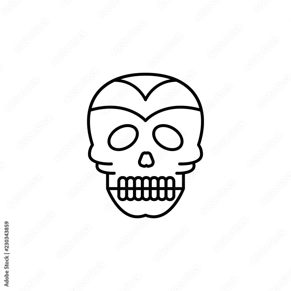 day of the dead, skull icon. Element of day the Dead in Mexico line icon. Thin line icon for website design and development, app development. Premium icon day of the dead, skull icon. Element of day the Dead in Mexico line icon. Thin line icon for website design and development, app development. Premium icon