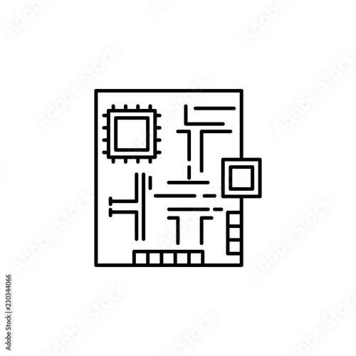 electronic, protoboard icon. Element of robotics engineering for mobile concept and web apps icon. Thin line icon for website design and development, app development. Premium icon
