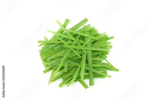 Canvas Print lemongrass Cymbopogon or citronella grass plant cut leaves in white background