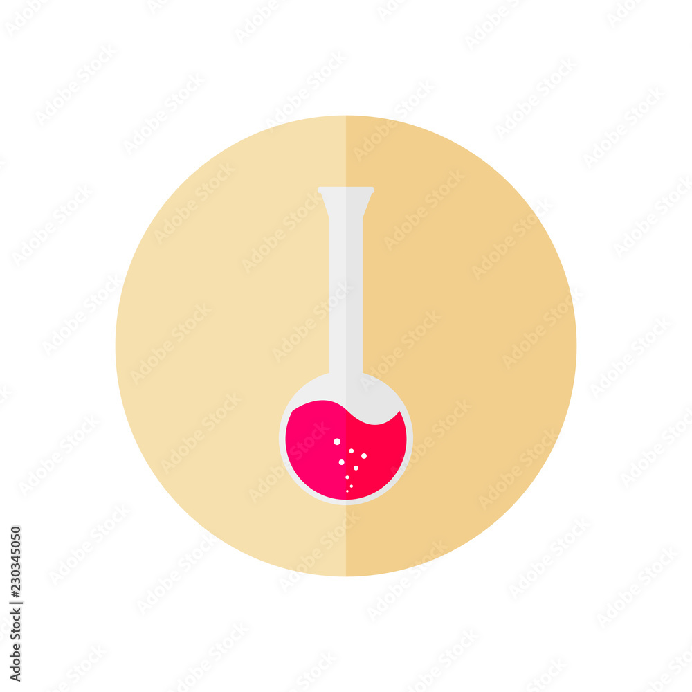 Flat illustration of potion test tube vector icon isolated. Potion test tube icon. Flat illustration of potion test tube vector icon isolated. Potion test tube icon.