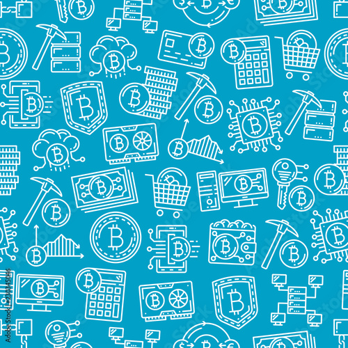 Bitcoin cryptocurrency digital pattern background