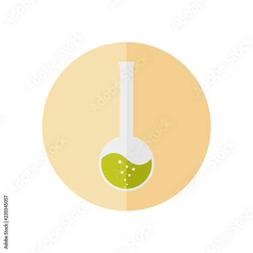 Potion test tube icon. Flat illustration of potion test tube vector icon isolated