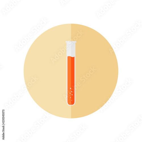 Flat illustration of potion test tube vector icon isolated on white. Potion test tube icon.