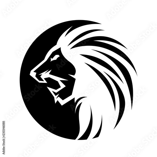 Fototapeta Naklejka Na Ścianę i Meble -  King Lion Logo Design Inspiration Vector 