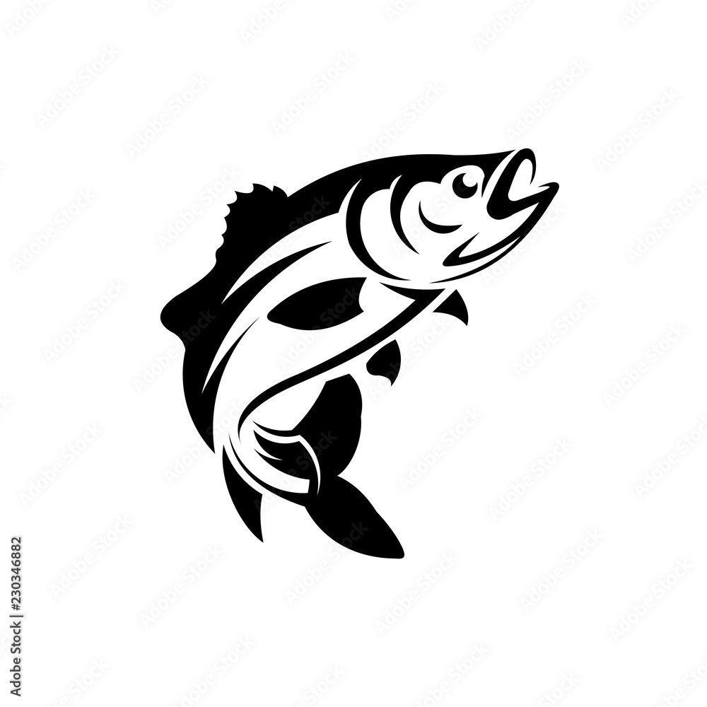 Fish and Fishing Logo Design Vector Stock Vector Adobe Stock
