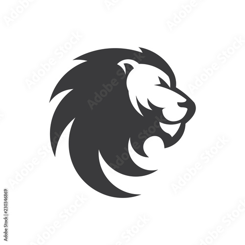 Fototapeta Naklejka Na Ścianę i Meble -  King Lion Logo Design Inspiration Vector 