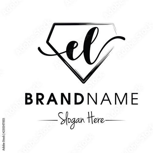 Monogram / Initial el for jewellery logo design inspiration vector
