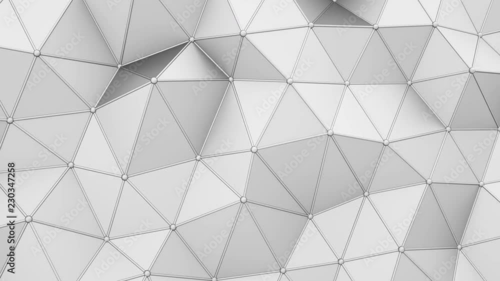 Distorted low poly construction with lines on edges. Modern abstract motion background. Seamless loop 3D render animation 4k UHD (3840x2160)
Distorted low poly construction with lines on edges. Modern abstract motion background. Seamless loop 3D render animation 4k UHD (3840x2160)