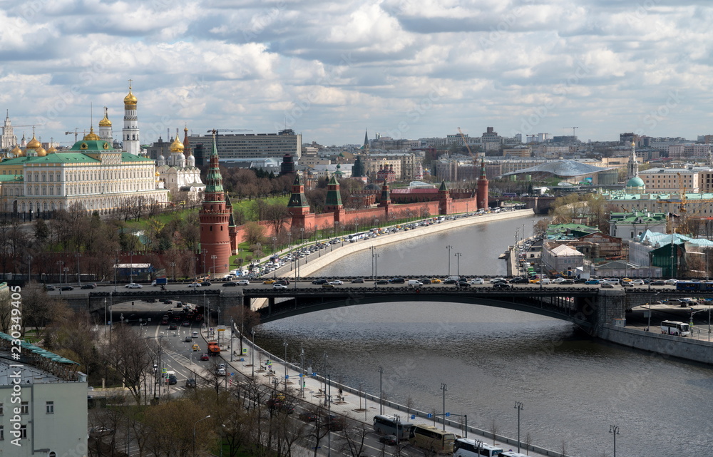 Панорама центра Москвы.