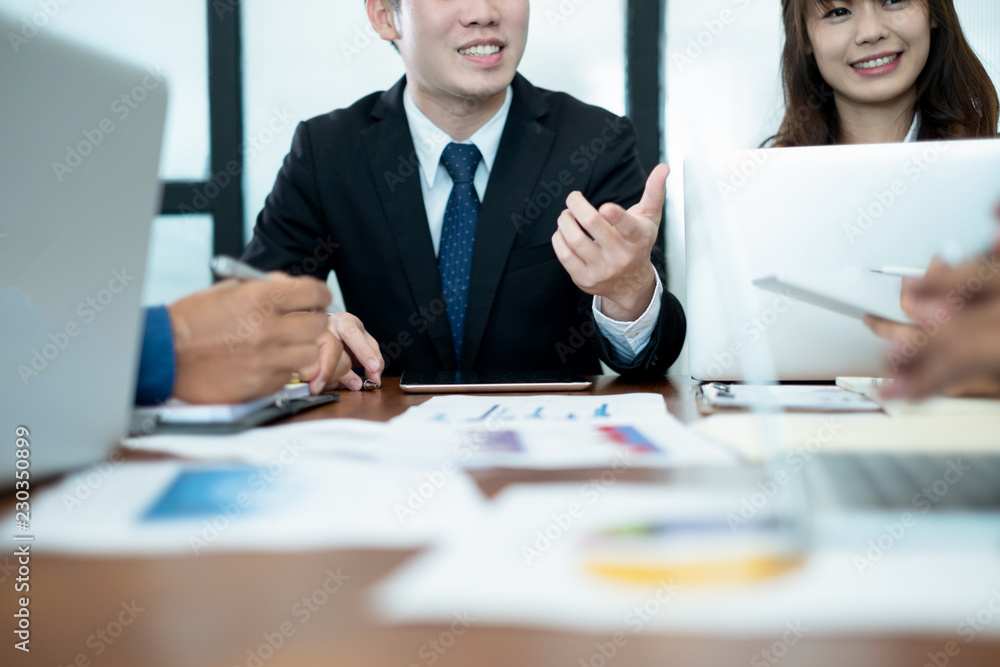 business people meeting brainstorming and discussing project together in office, teamwork concept business people meeting brainstorming and discussing project together in office, teamwork concept