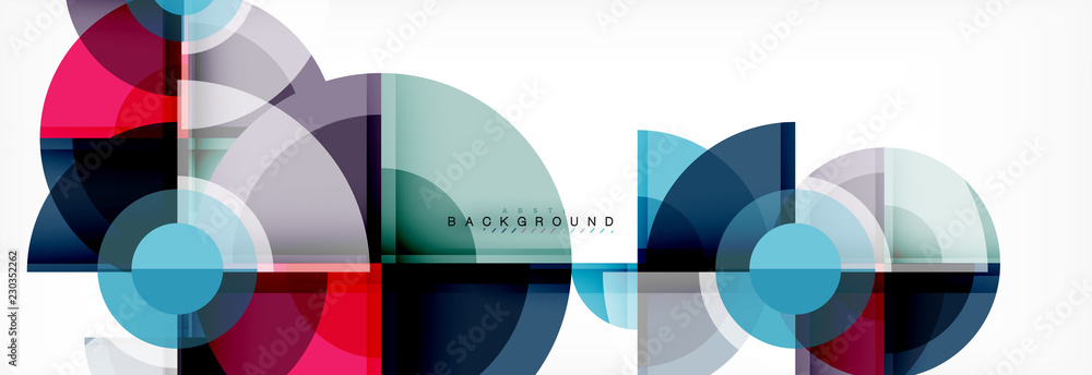 Abstract background bright circles geometric design