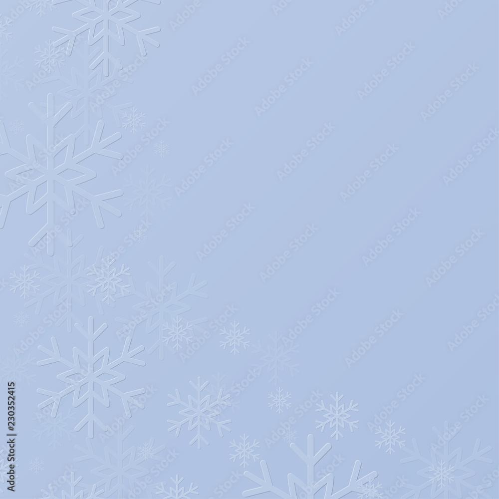 Blue Cover, Banner or Background with Snowflakes. Blue Cover, Banner or Background with Snowflakes.